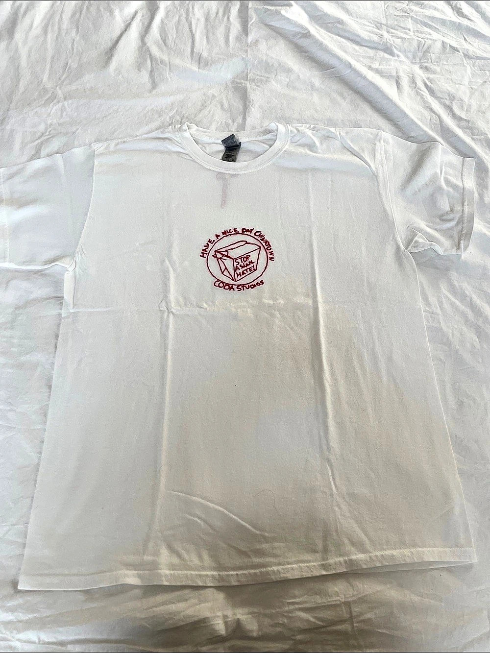 Copa Studios Graphic Short Sleeve Tee in White Like New